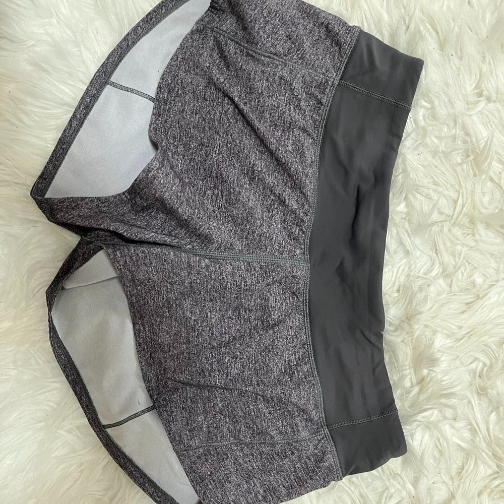 Lululemon Speed Up Short- Heathered Grey- Size 4